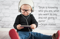 Little Hipster with Headphones2
