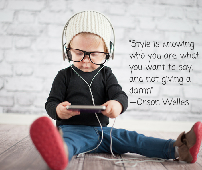 Little Hipster with Headphones2