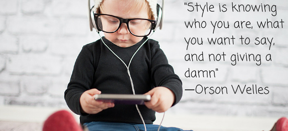 Little Hipster with Headphones2