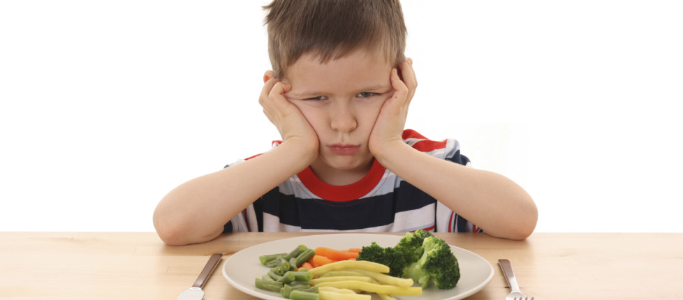 boy and vegetables